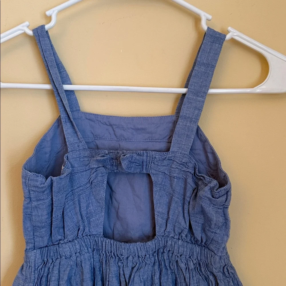 Cat & Jack Girls'‎ Blue Tie-Back Sleeveless Flare Woven Dress. Sz S(6/6x)